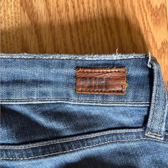 PAIGE Blue Skinny Jeans with Distressed Details - Picture 4 of 4